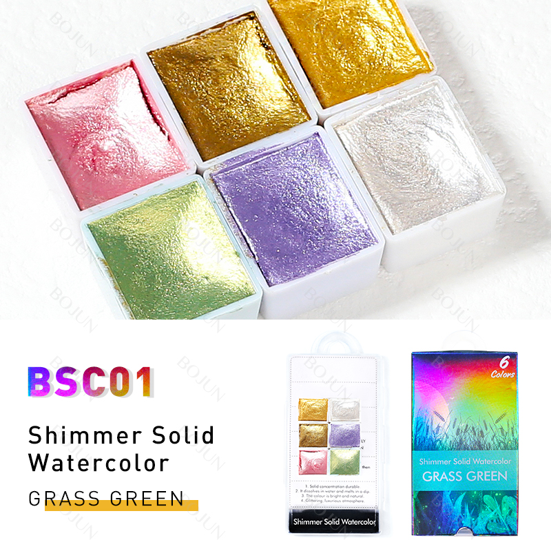 BOJUN BSC01 | 6 Colors Nail Shimmer Solid Watercolor